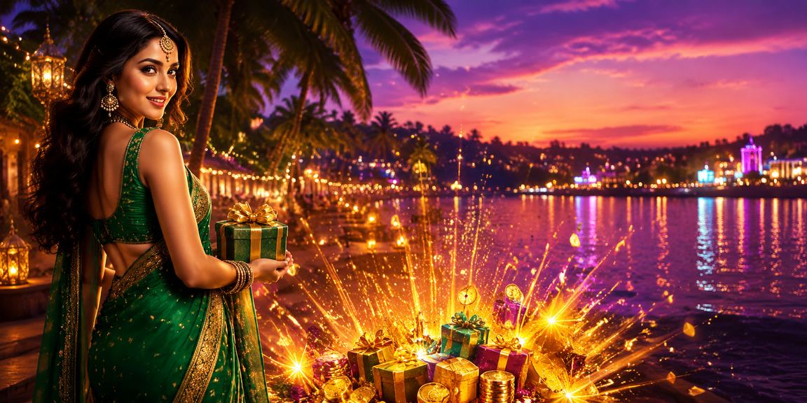 Player enjoying Teen Patti game on mobile at Goa beach